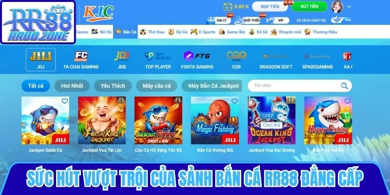 Sức hút vượt trội của sảnh bắn cá RR88