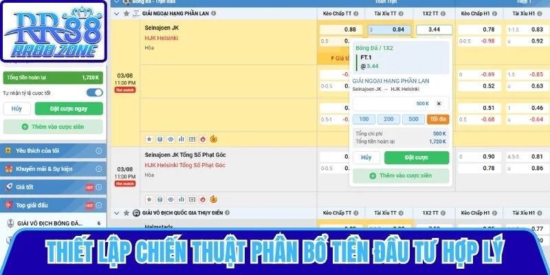 Thiết lập chiến thuật phân bổ tiền đầu tư hợp lý
