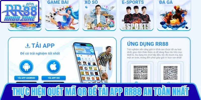 Quét mã QR để tải app RR88 an toàn nhất